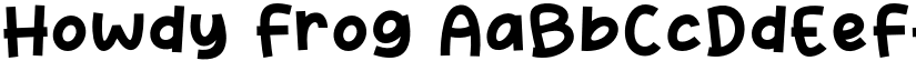 Howdy Frog font