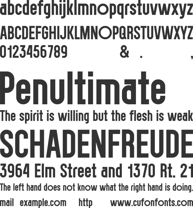 THE POSTER FONT font preview