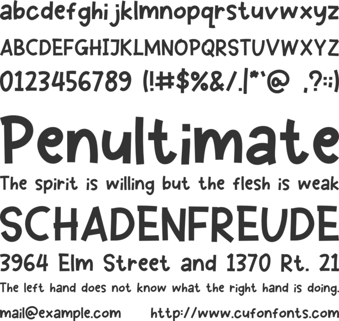 Secret Thief font preview