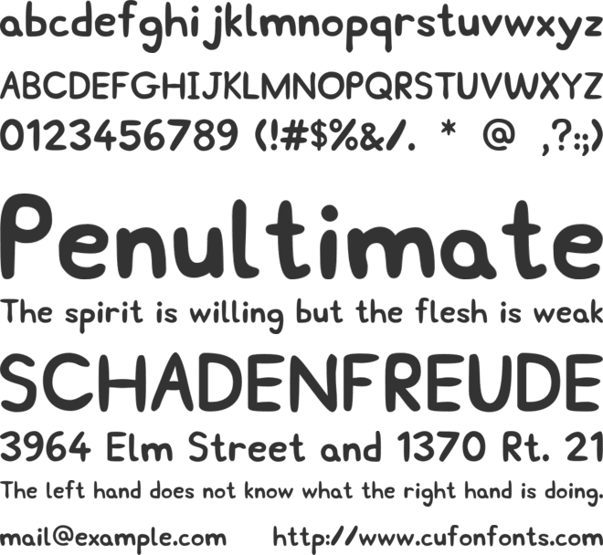 Daddy Pig font preview