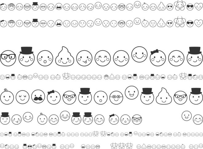 MTFCheekyEmojiDoodles font preview