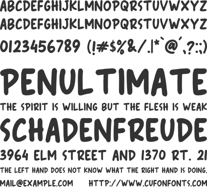 Cream Yoghurt font preview