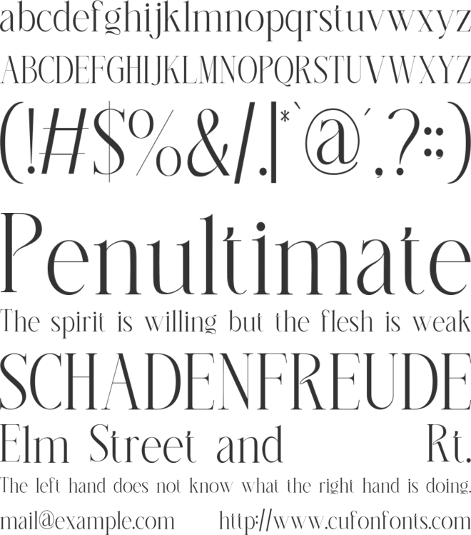 Astagie font preview