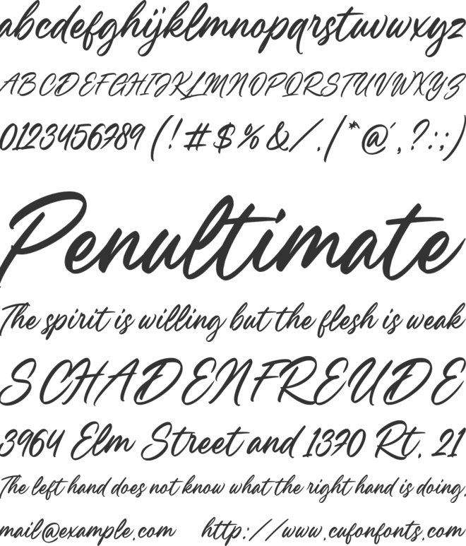 Bittersweet Dreaming font preview