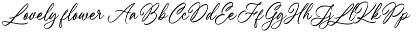 Lovely flower font