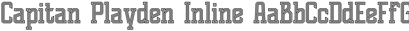 Capitan Playden Inline font