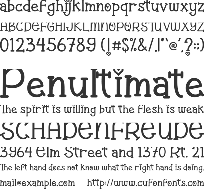 Valentine Balloon font preview