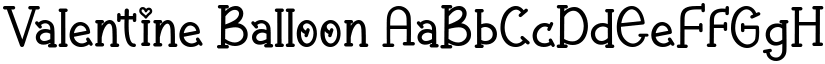 Valentine Balloon font