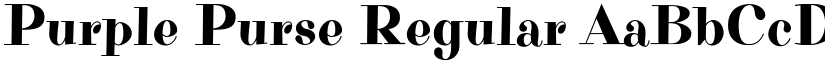 Purple Purse Regular font