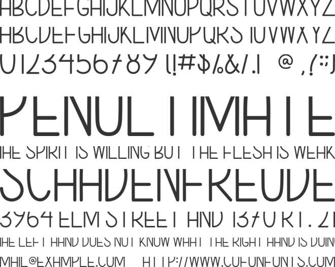 Bellathia font preview