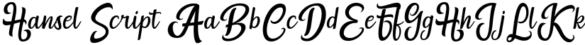 Hansel Script font