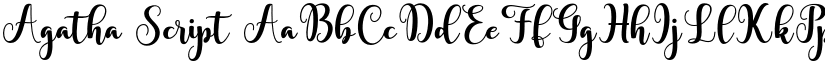 Agatha Script font