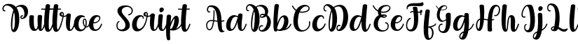 Puttroe Script font