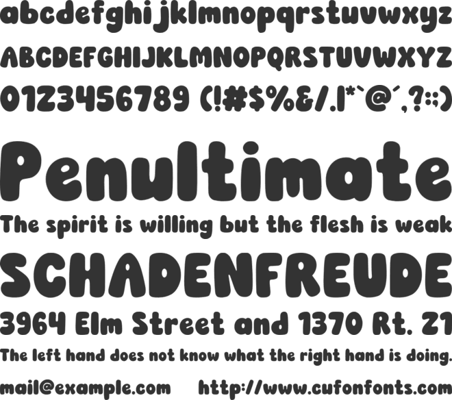 Little Bubble font preview