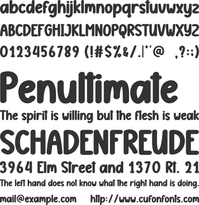 Tumblercup font preview