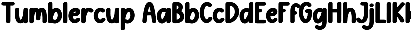 Tumblercup font