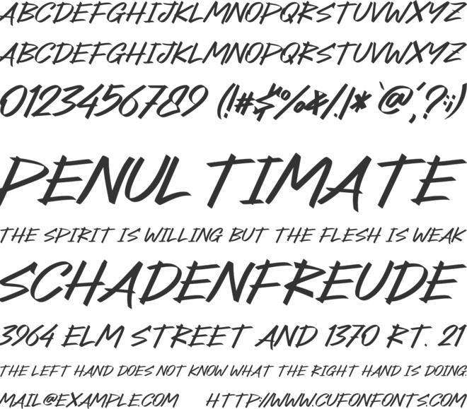 Gothers font preview