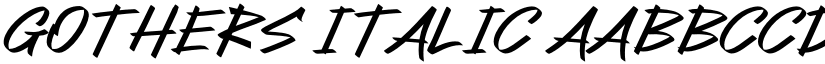 Gothers Italic font
