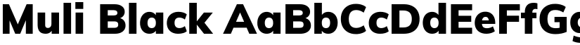 Muli Black font