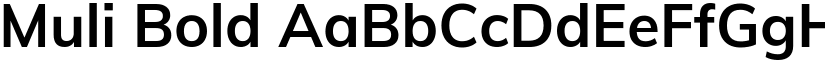 Muli Bold font