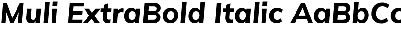 Muli ExtraBold Italic font
