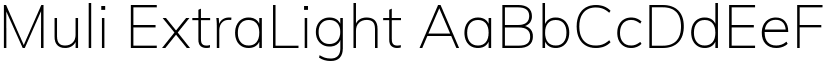 Muli ExtraLight font