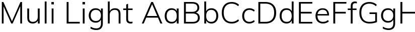 Muli Light font