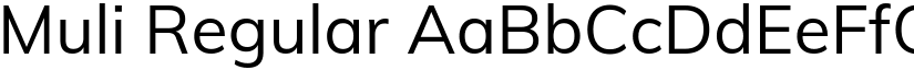 Muli Regular font