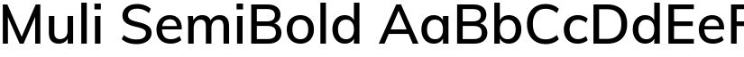 Muli SemiBold font