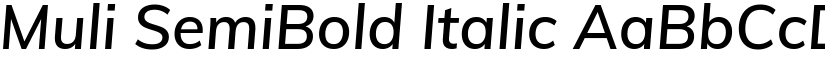Muli SemiBold Italic font