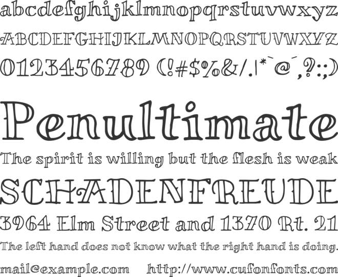 Miltonian font preview