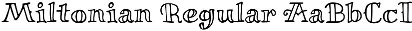 Miltonian Regular font