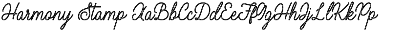 Harmony Stamp font