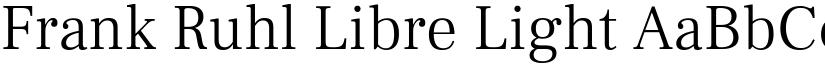 Frank Ruhl Libre Light font