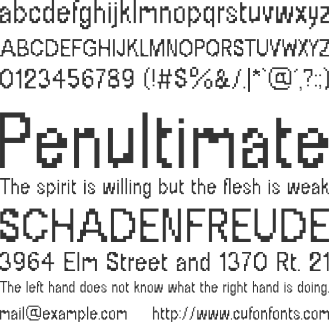 Chonky Bits Font font preview