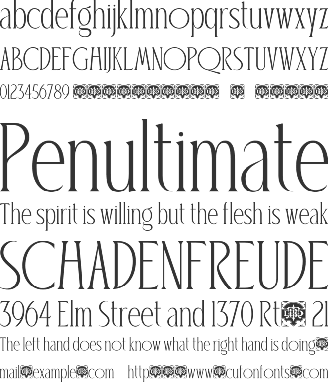 Postenia font preview