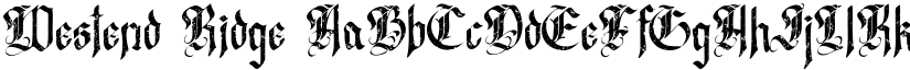 Westend Ridge font