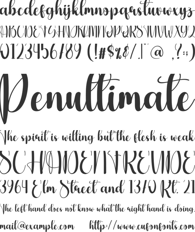 Haunting font preview