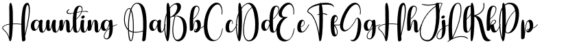 Haunting font