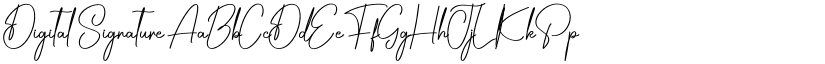 Digital Signature font