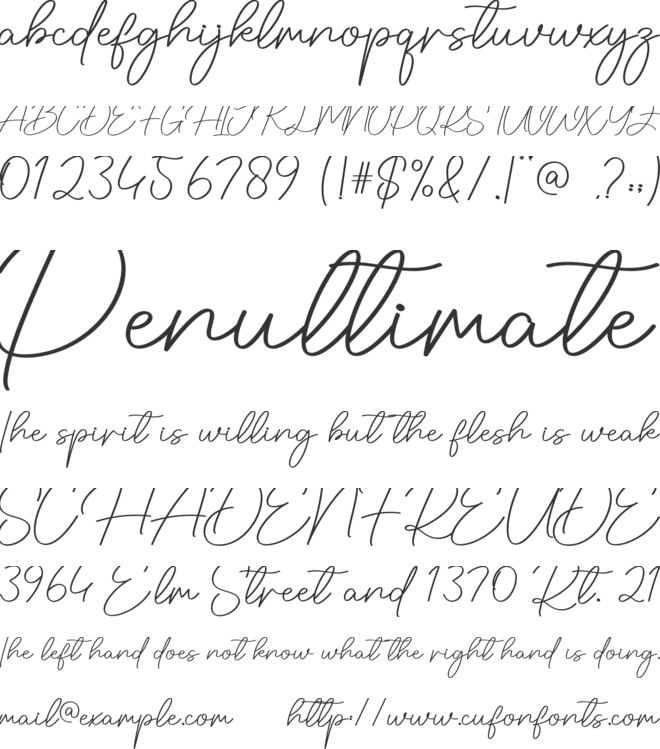 Cheerful font preview