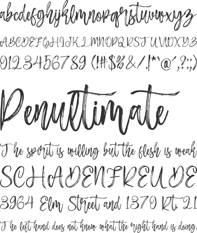 Amiluera font preview
