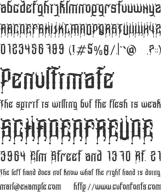 Wizards Spllesru font preview