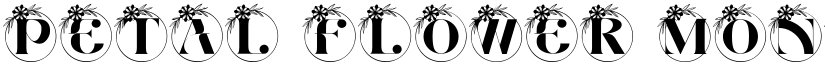 Petal Flower Monogram font