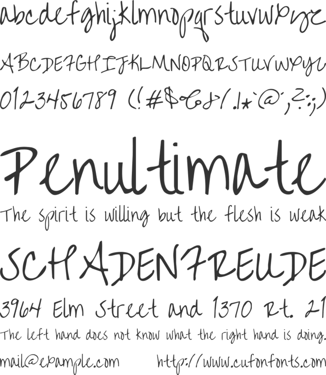 Over the Rainbow font preview