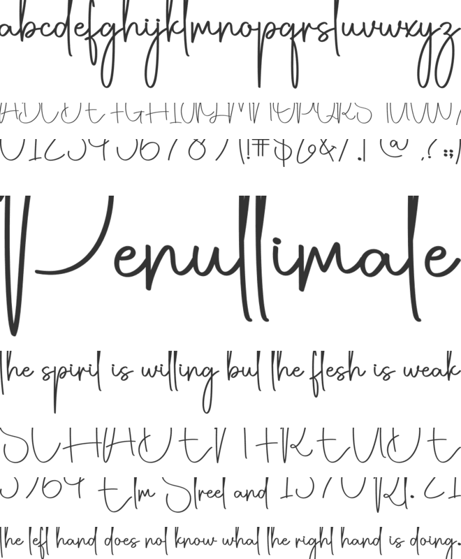 Shinebright font preview