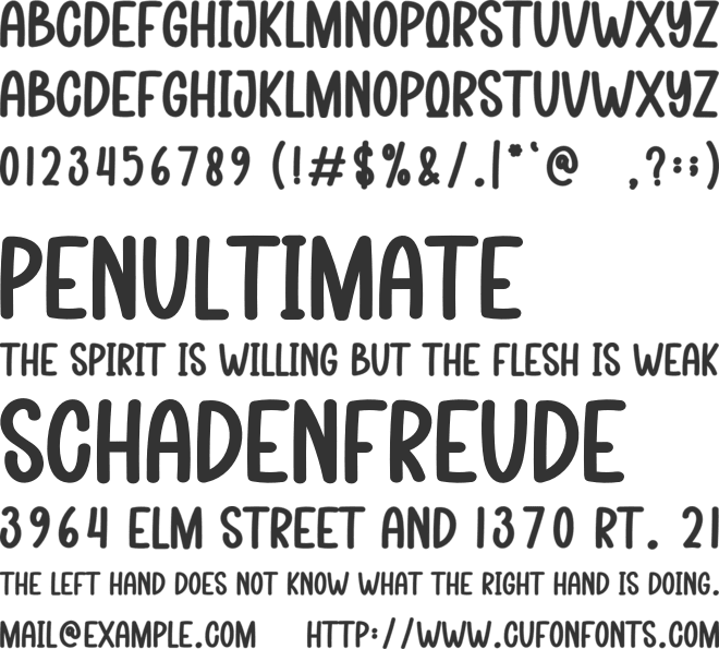 Scaryroad font preview