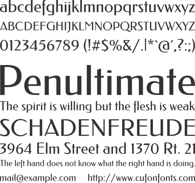 Federo font preview