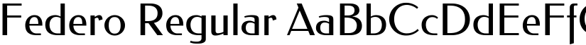 Federo Regular font