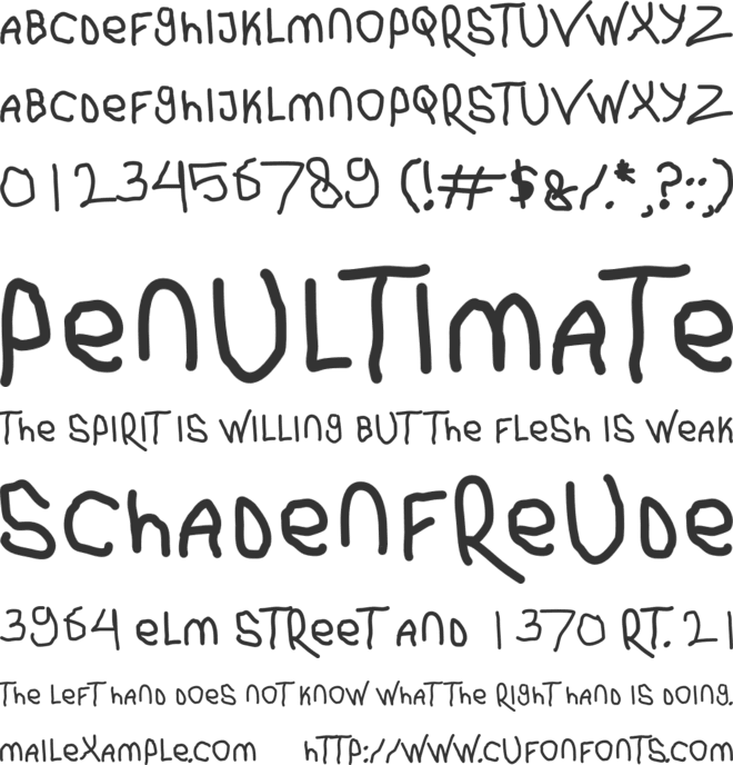 Choco Black G font preview